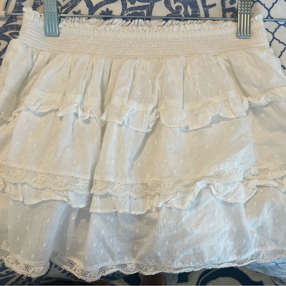 Loveshackfancy white Billie ruffle skirt Girls size 12 - Picture 5 of 5